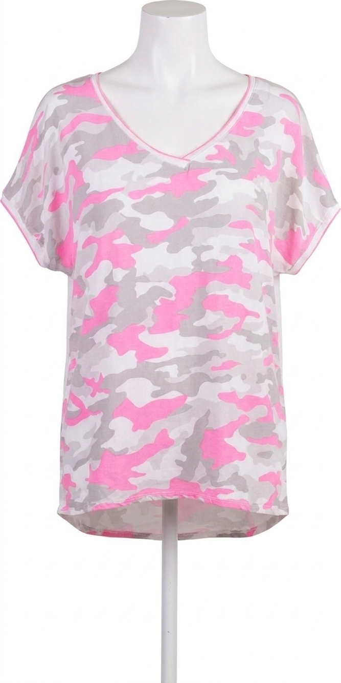 NEW GIGI MODA sportivo camo t-shirt in hot pink